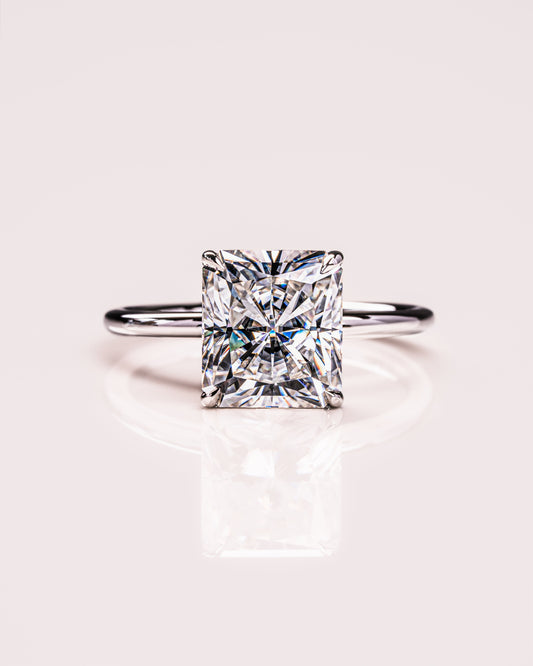 2.43 CT Radiant Cut Moissanite Solitaire Engagement Ring 1