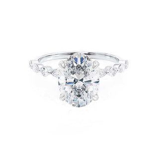 0.90 CT Oval Shaped Style Moissanite Engagement Ring 1