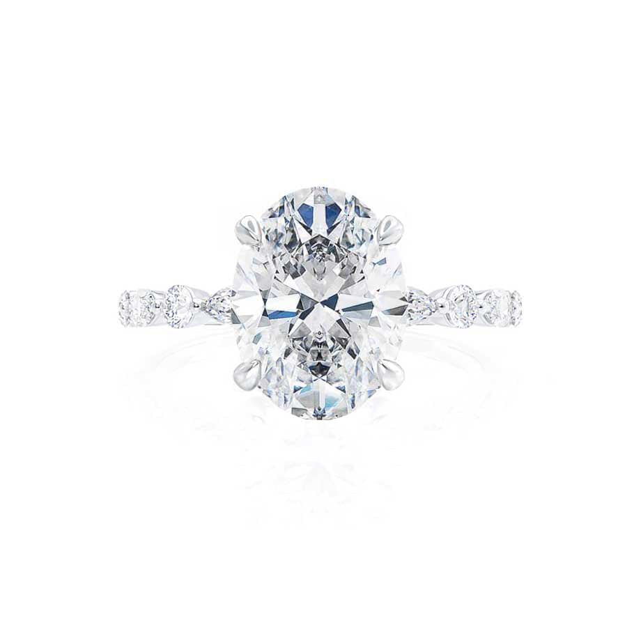 0.90 CT Oval Shaped Solitaire Moissanite Engagement Ring 4