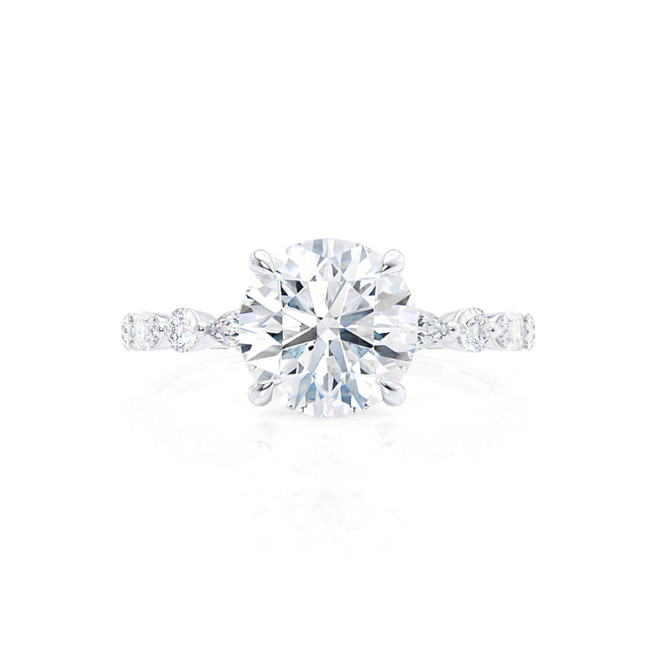 1.0 CT Round Shaped Moissanite Solitaire Engagement Ring 3