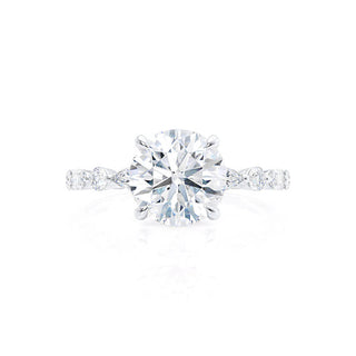 1.0 CT Round Shaped Moissanite Solitaire Engagement Ring 3