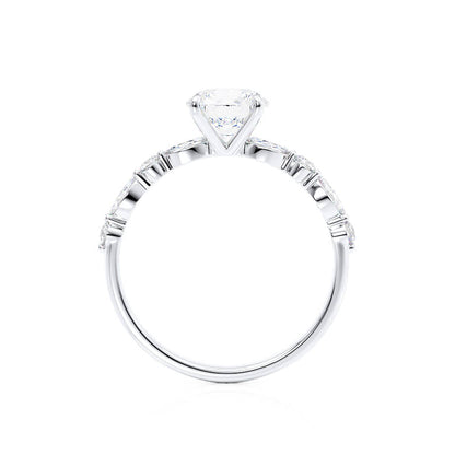 0.90 CT Oval Shaped Solitaire Moissanite Engagement Ring 3