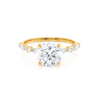 1.0 CT Round Shaped Moissanite Solitaire Style Engagement Ring 2