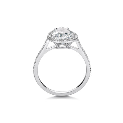 2 CT Pear Halo CVD F/VS1 Diamond Engagement Ring 4