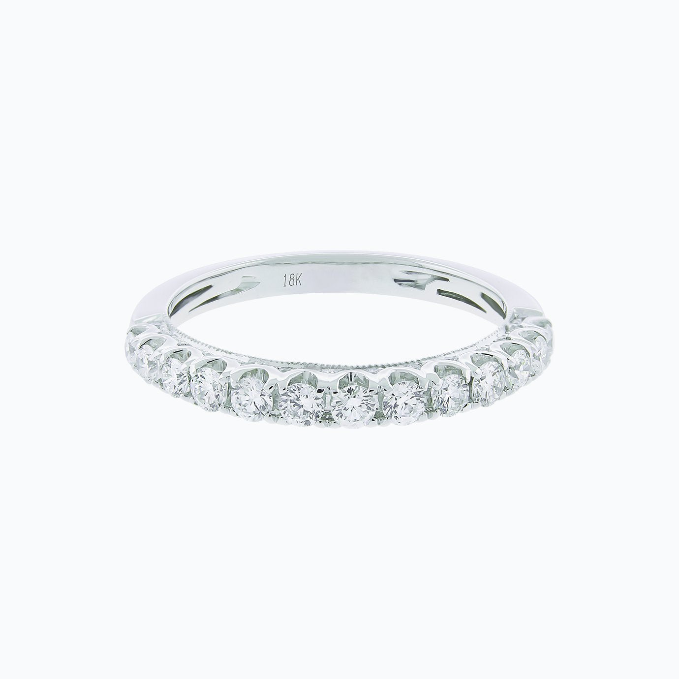 0.30 CT Round Half Eternity CVD EF/VS1 Diamond Wedding Band 1