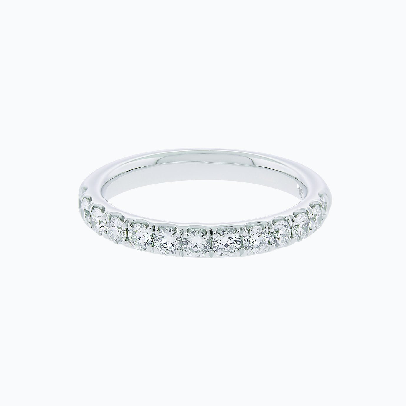 0.73 CT Round Half Eternity CVD EF/VS1 Diamond Wedding Band 1