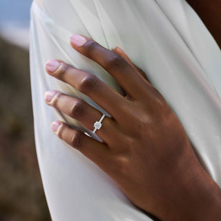 1.03 CT Round Cut Pave CVD F/VS1 Diamond Engagement Ring 2