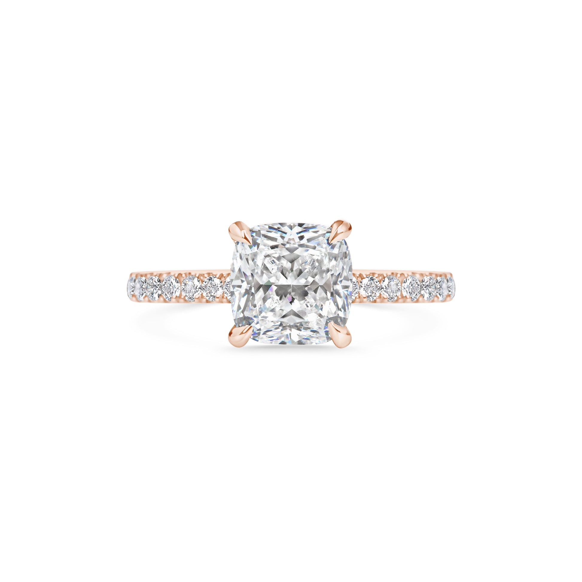 2 CT Cushion Solitaire CVD F/VS1 Diamond Engagement Ring 7