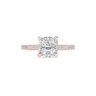 2 CT Cushion Cut Pave CVD F/VS1 Diamond Engagement Ring 7