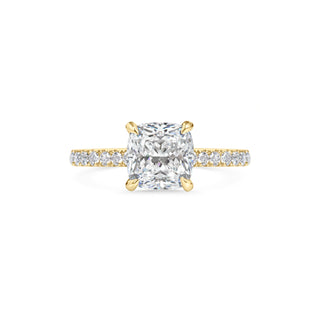 2 CT Cushion Cut Pave CVD F/VS1 Diamond Engagement Ring 9