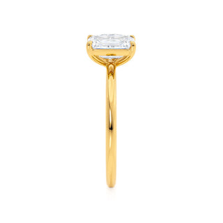 1.75 CT Emerald & 1.20 CT Pear Moissanite Two Stones Engagement Ring 3