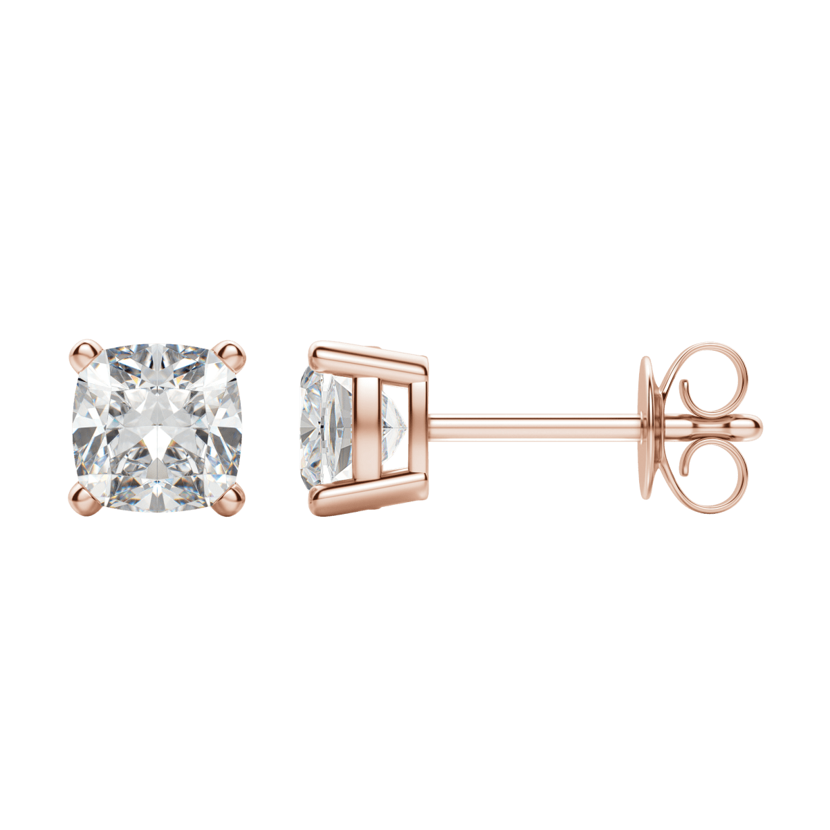 0.50 CT-2.0 CT Cushion Solitaire CVD F/VS Diamond Earrings 9