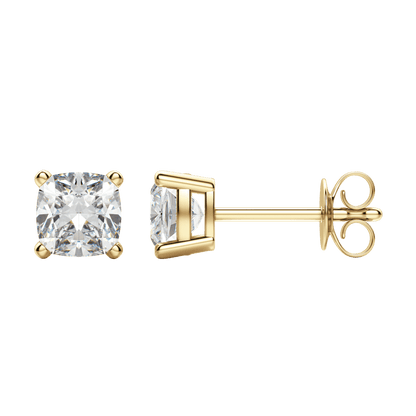 0.50 CT-2.0 CT Cushion Solitaire CVD F/VS Diamond Earrings 6