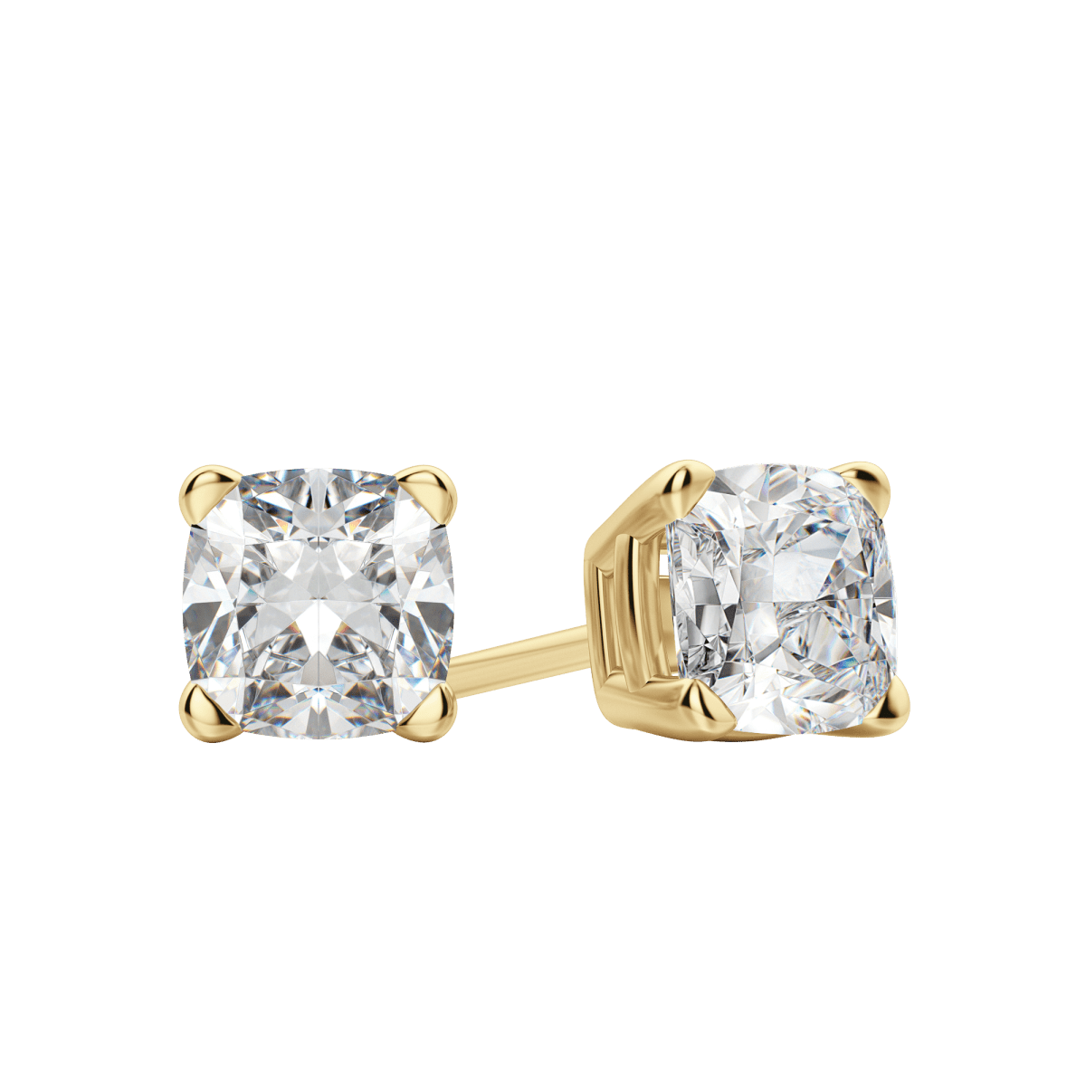 0.50 CT-2.0 CT Cushion Solitaire CVD F/VS Diamond Earrings 5