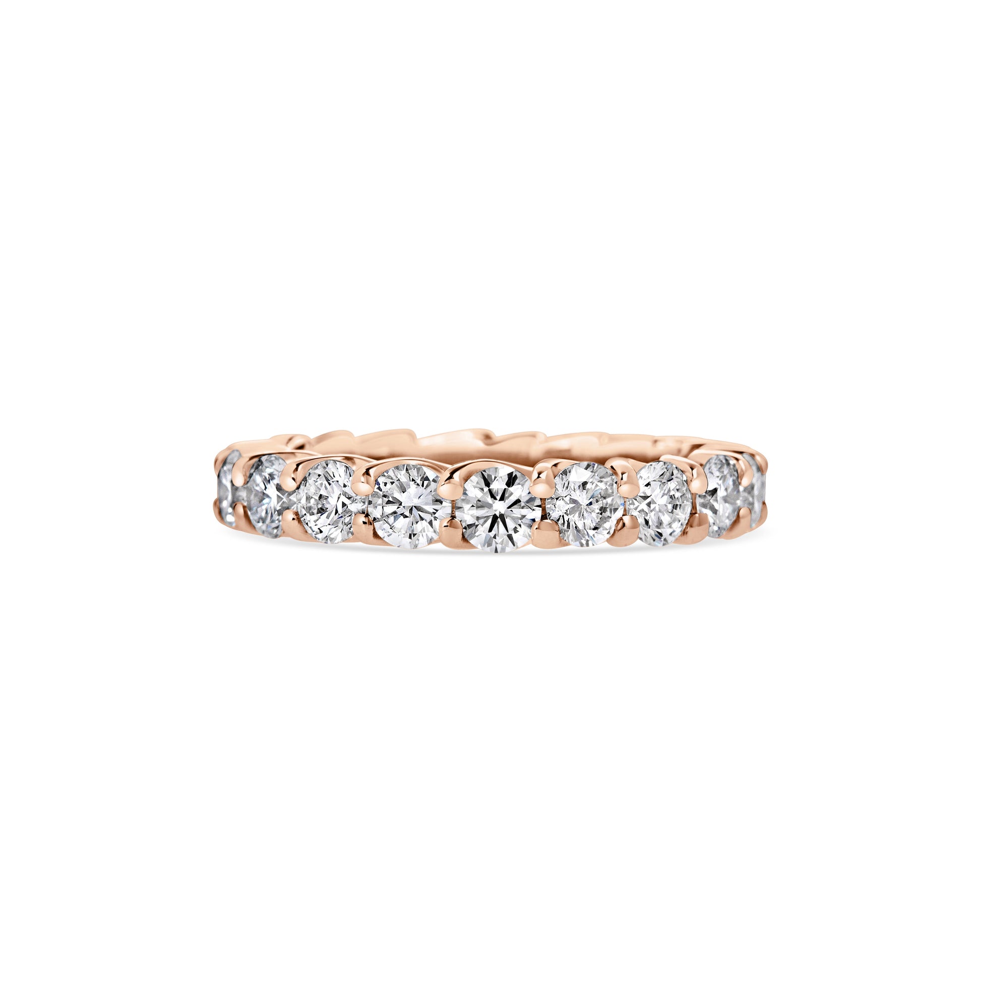 2.85 CT Round Full Eternity CVD EF/VVS Diamond Wedding Band 9