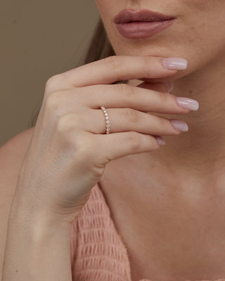 0.74 CT Round Full Eternity CVD EF/VVS Diamond Wedding Band 3