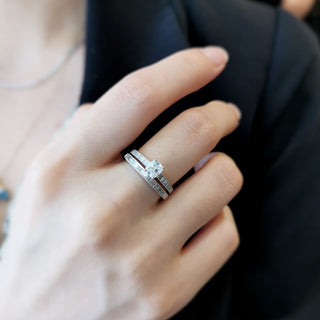 0.54 CT Cushion Cut Pave CVD F/VS2 Diamond Engagement Ring 9