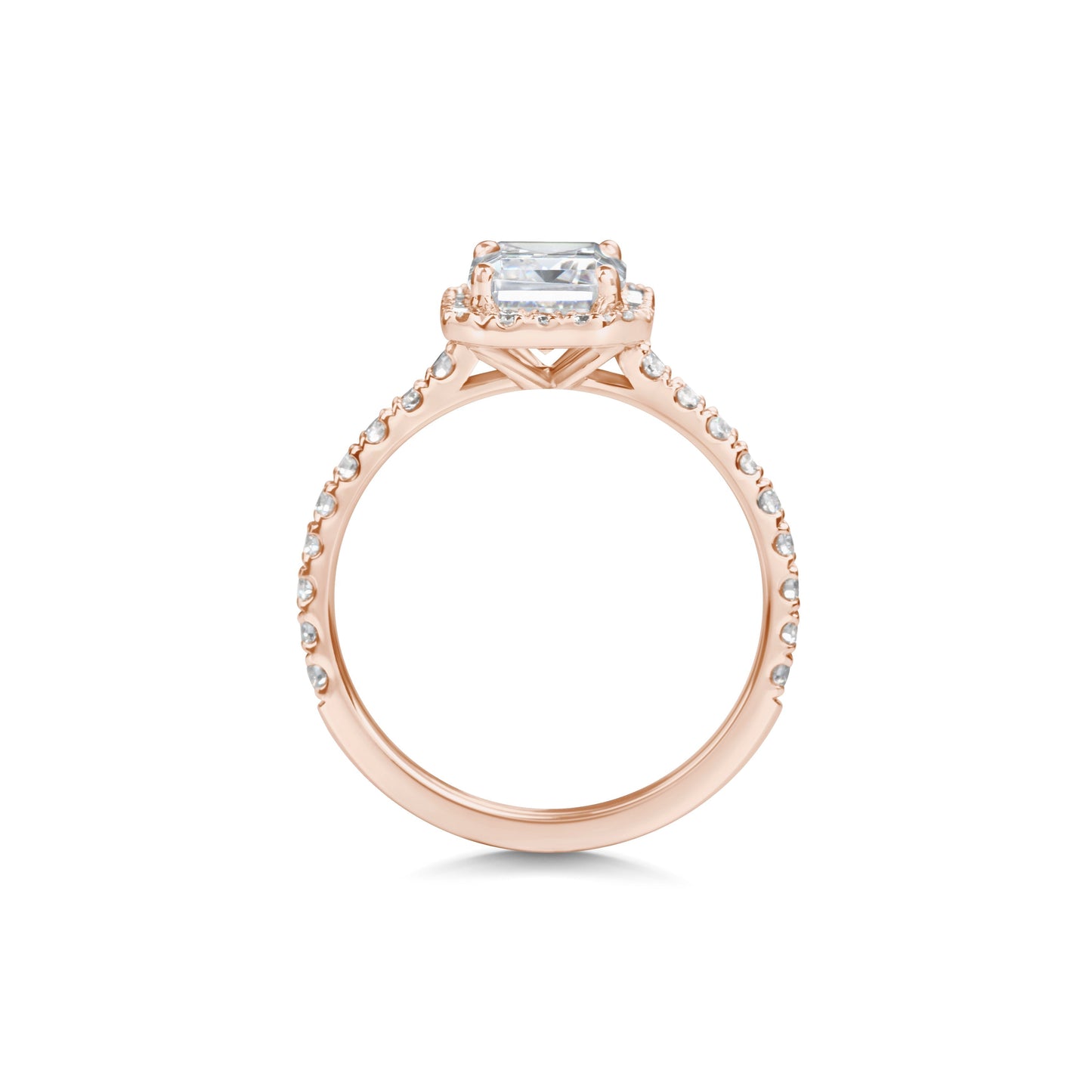 2 CT Emerald Halo CVD F/VS1 Diamond Engagement Ring 10