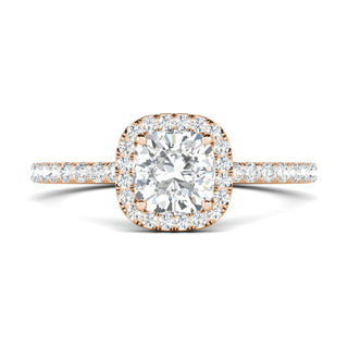 0.76 CT Cushion Halo CVD F/VS1 Diamond Engagement Ring 12