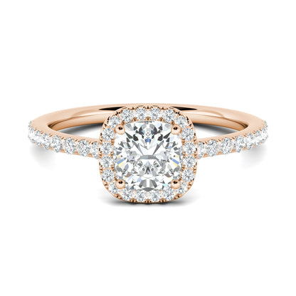 0.76 CT Cushion Halo CVD F/VS1 Diamond Engagement Ring 13