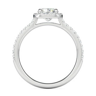 0.76 CT Cushion Halo CVD F/VS1 Diamond Engagement Ring 5