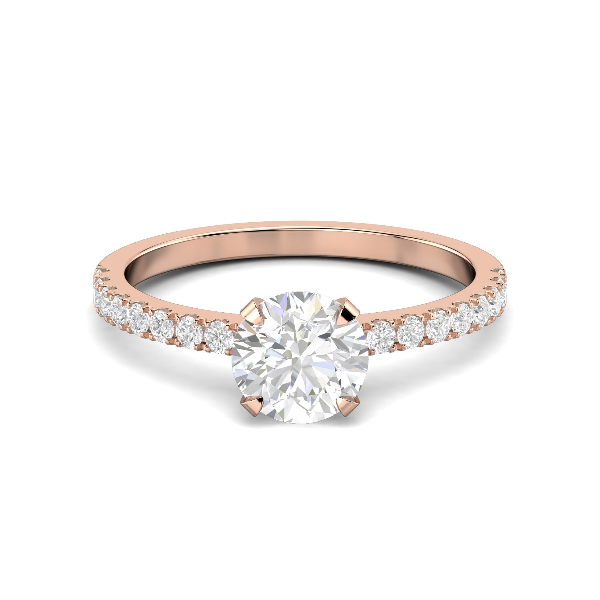 1.03 CT Round Solitaire CVD F/VS1 Diamond Engagement Ring 14