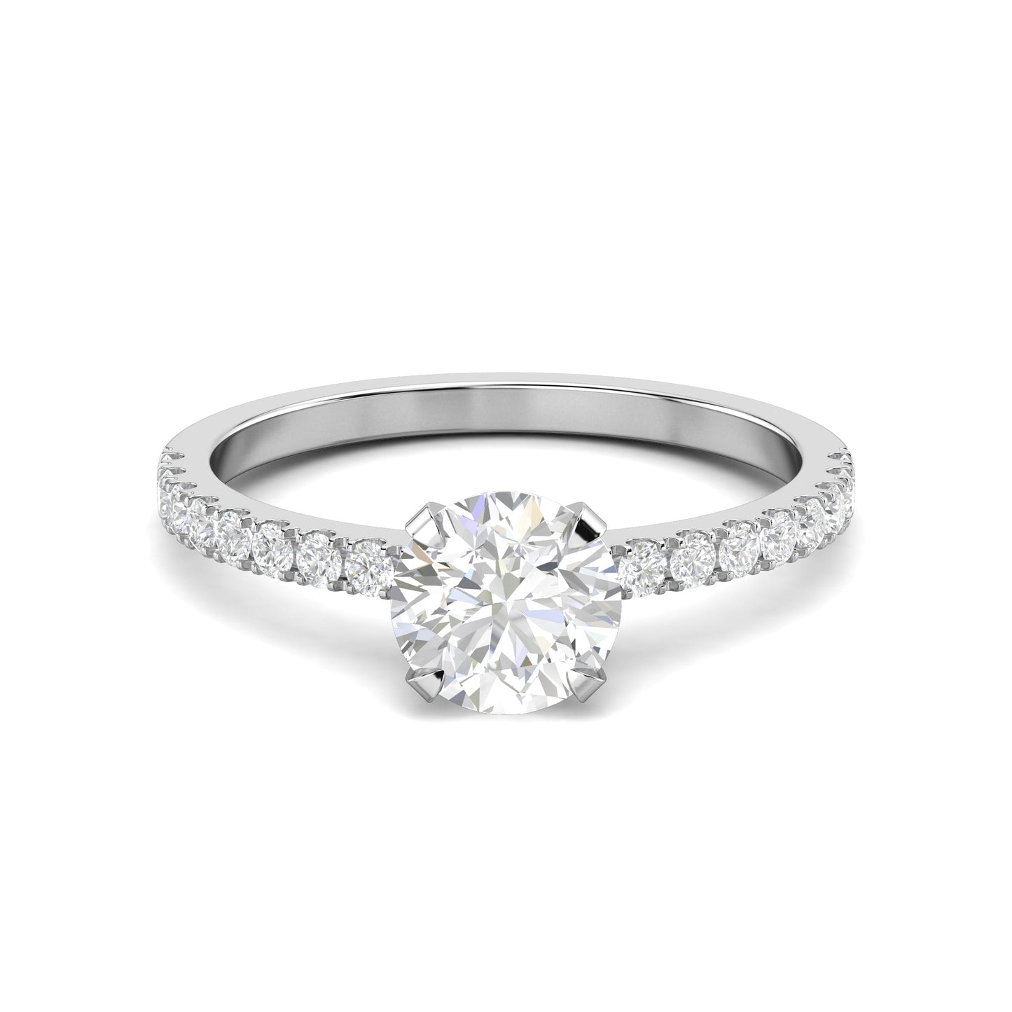 1.03 CT Round Solitaire CVD F/VS1 Diamond Engagement Ring 3