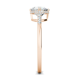 0.7 CT Round Cut Pave CVD F/VS1 Diamond Engagement Ring 15