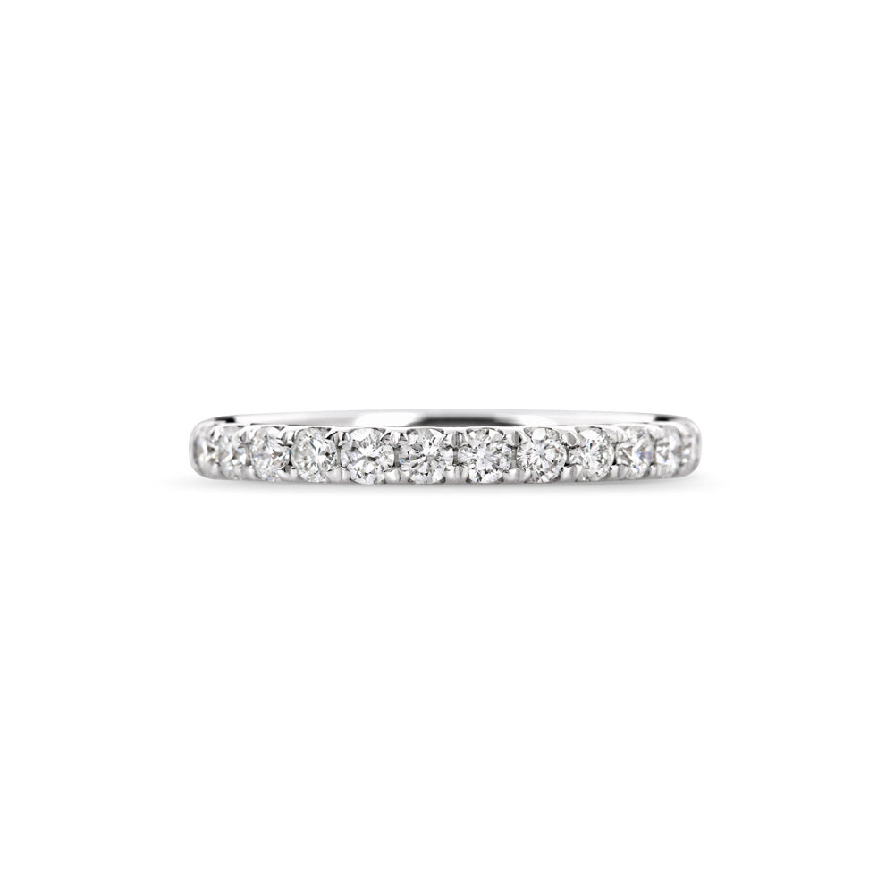 0.7 CT Round Full Eternity CVD EF/VVS Diamond Wedding Band 1