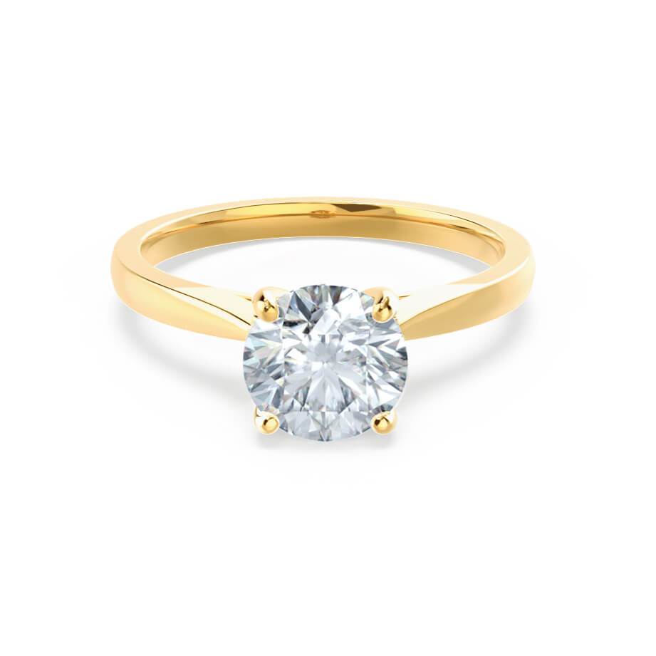 1.20 CT Round Shaped Moissanite Solitaire Engagement Ring 4