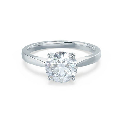 1.20 CT Round Shaped Moissanite Solitaire Style Engagement Ring 1