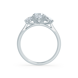 1.5 CT Oval Shaped Moissanite Three Stone Engagement Ring 5