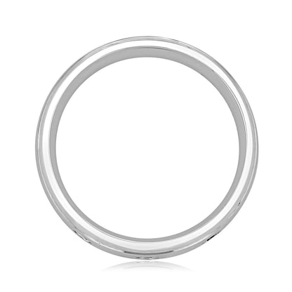 Brushed Finish Men's Round Stones Wedding Band 2