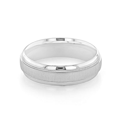 Sandpaper Finish Classic Men's Wedding Band 2