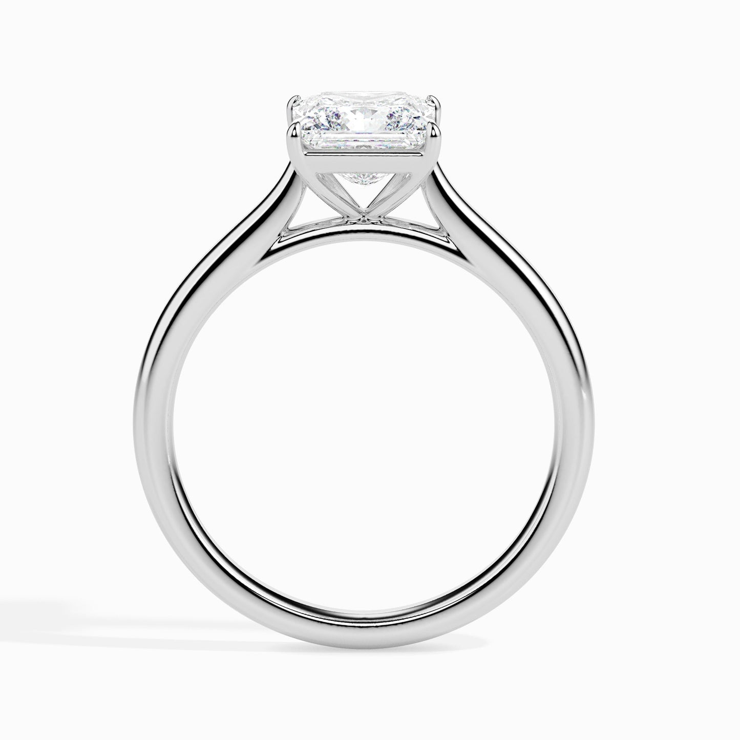 1 CT Princess Solitaire CVD F/VS Diamond Engagement Ring 4