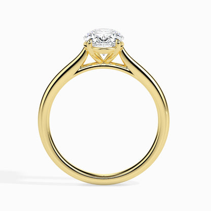 1CT Oval Solitaire CVD F/VS Diamond Engagement Ring 8