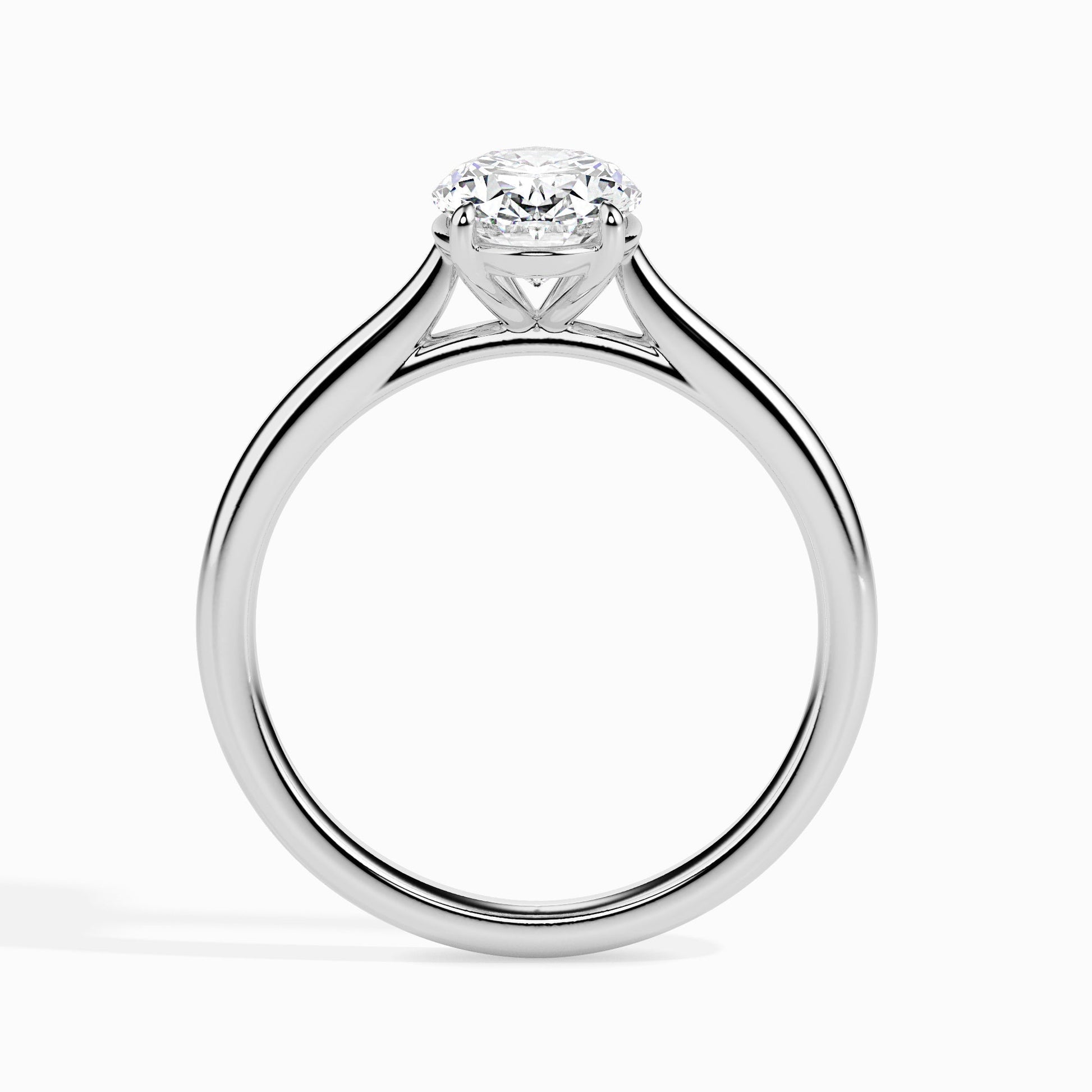 1CT Oval Solitaire CVD F/VS Diamond Engagement Ring 4