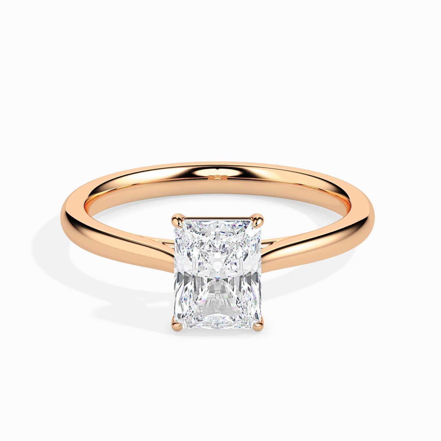 1 CT Radiant Solitaire CVD F/VS Diamond Engagement Ring 8