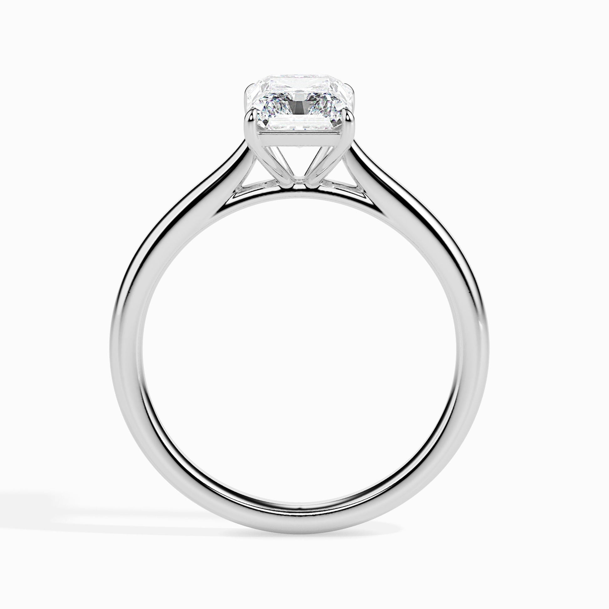 1 CT Radiant Solitaire CVD F/VS Diamond Engagement Ring 3