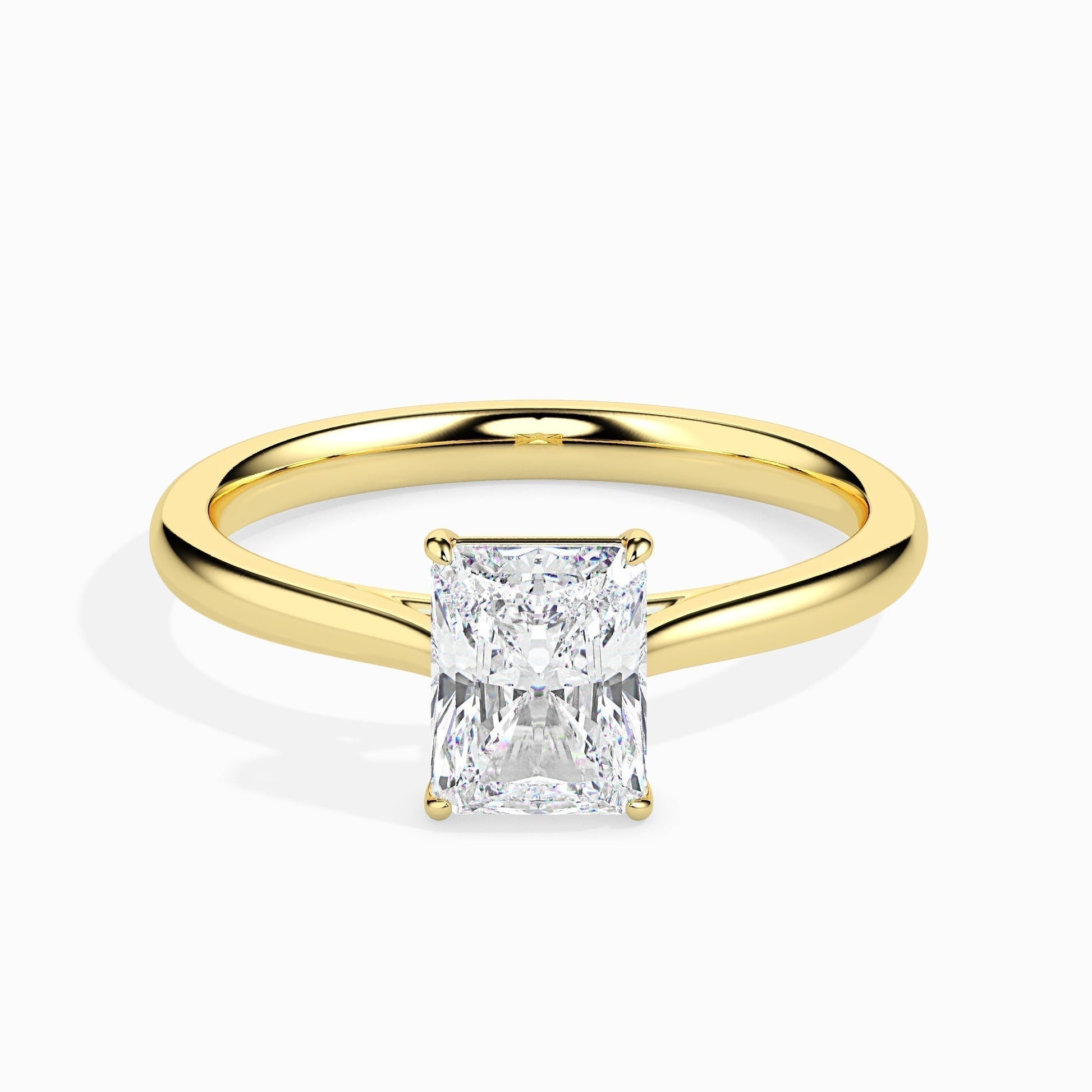 1 CT Radiant Solitaire CVD F/VS Diamond Engagement Ring 4