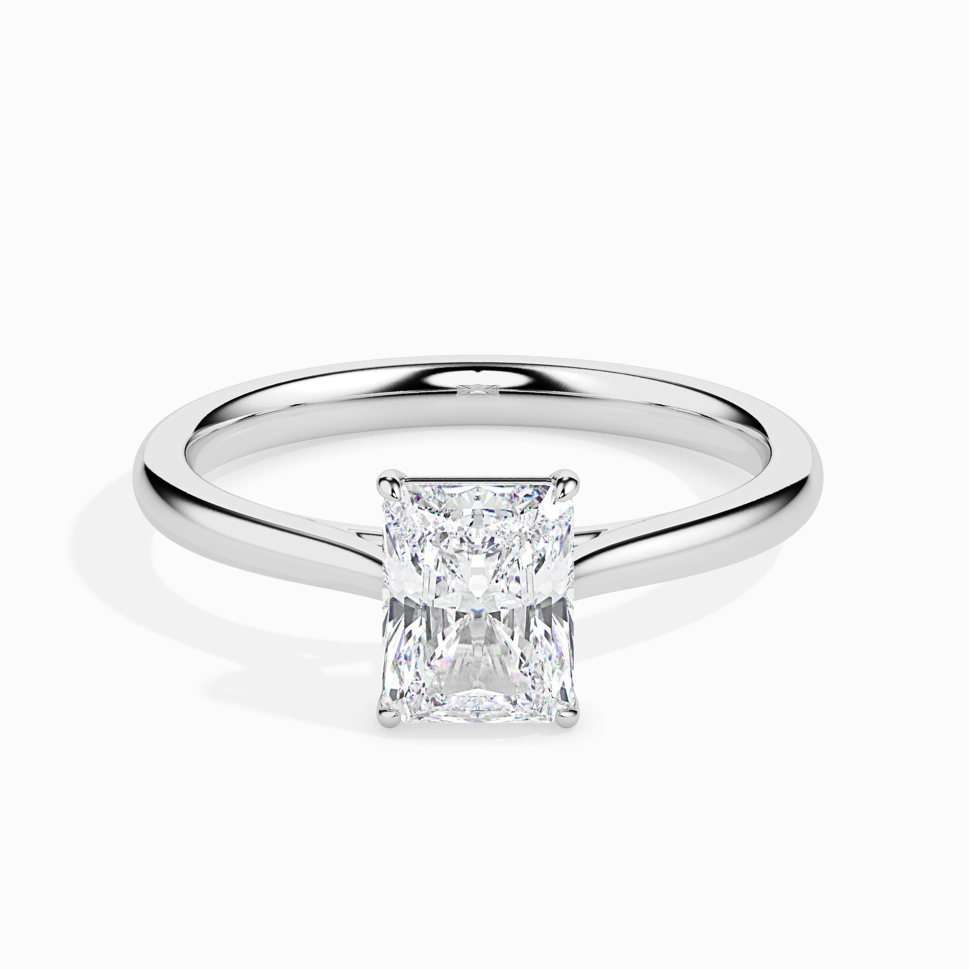 1 CT Radiant Solitaire CVD F/VS Diamond Engagement Ring 1