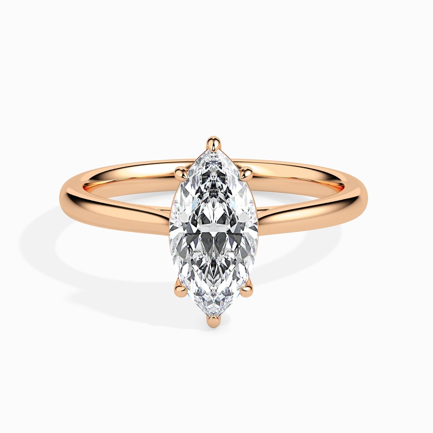 1 CT Marquise Solitaire CVD F/VS Diamond Engagement Ring 8