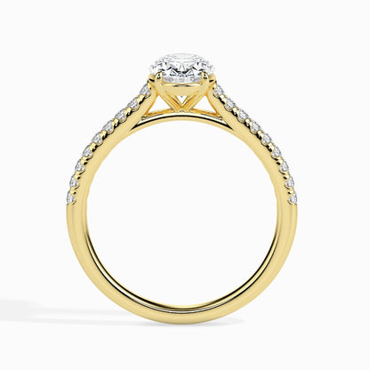 1 CT Oval Solitaire CVD F/VS Diamond Engagement Ring 7