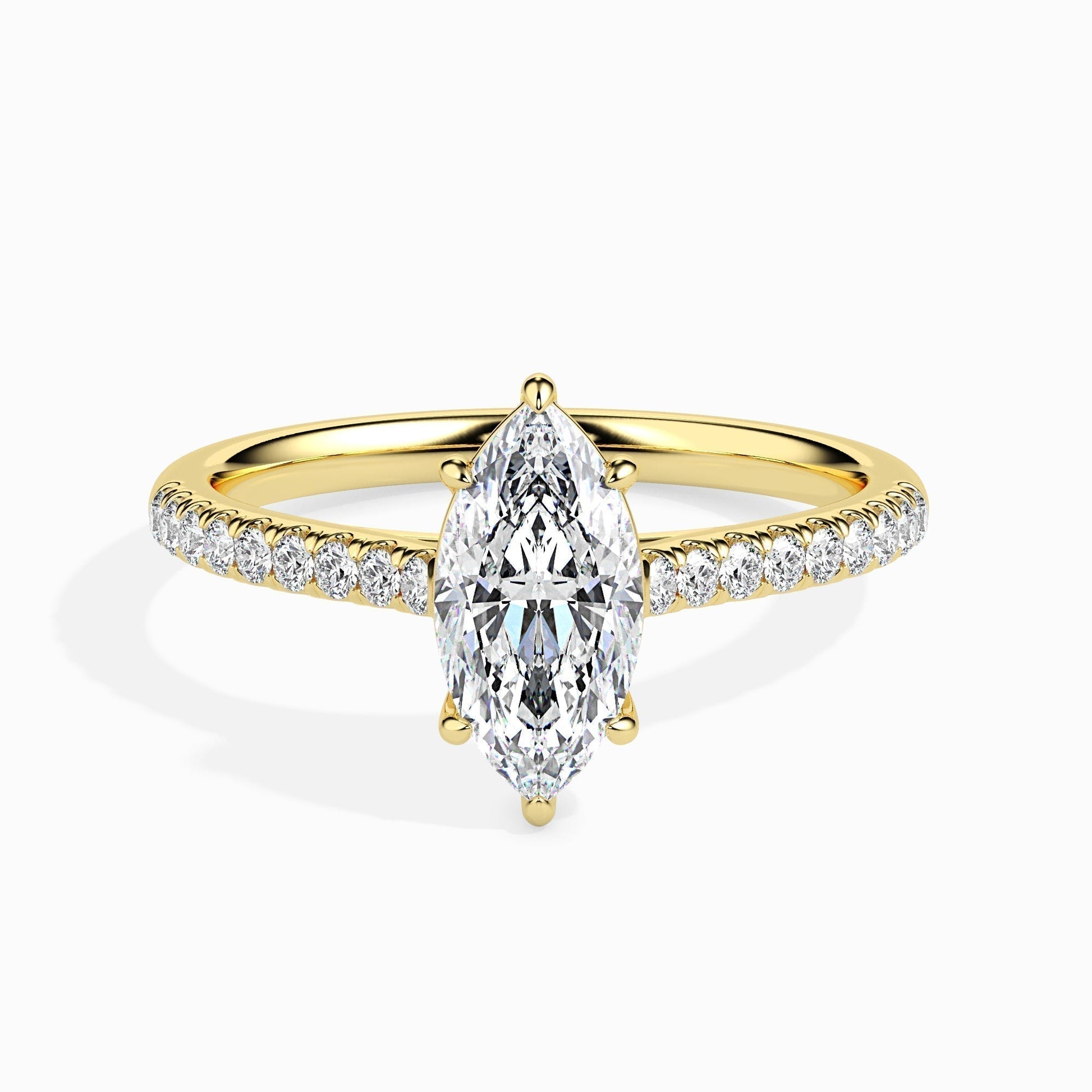 1.0 CT Marquise Solitaire CVD F/VS Diamond Engagement Ring 4