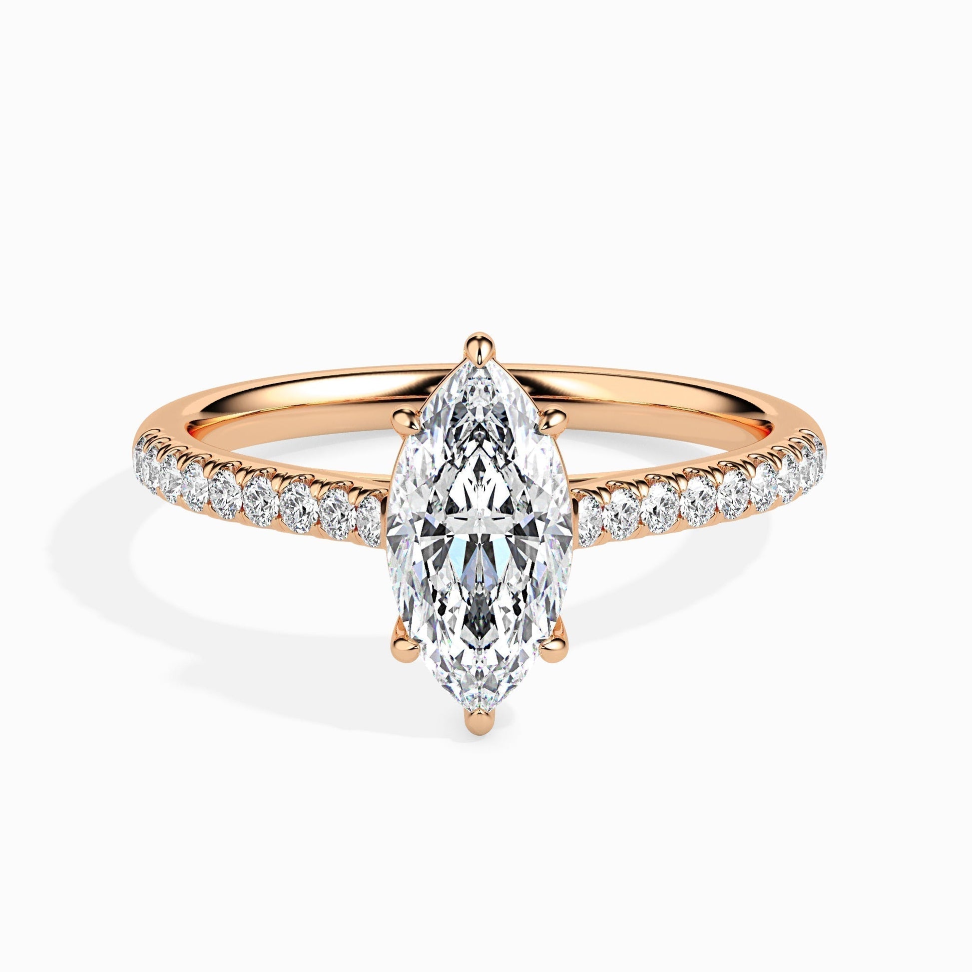 1.0 CT Marquise Solitaire CVD F/VS Diamond Engagement Ring 8