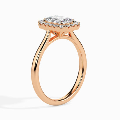 1 CT Emerald Halo CVD F/VS Diamond Engagement Ring 10