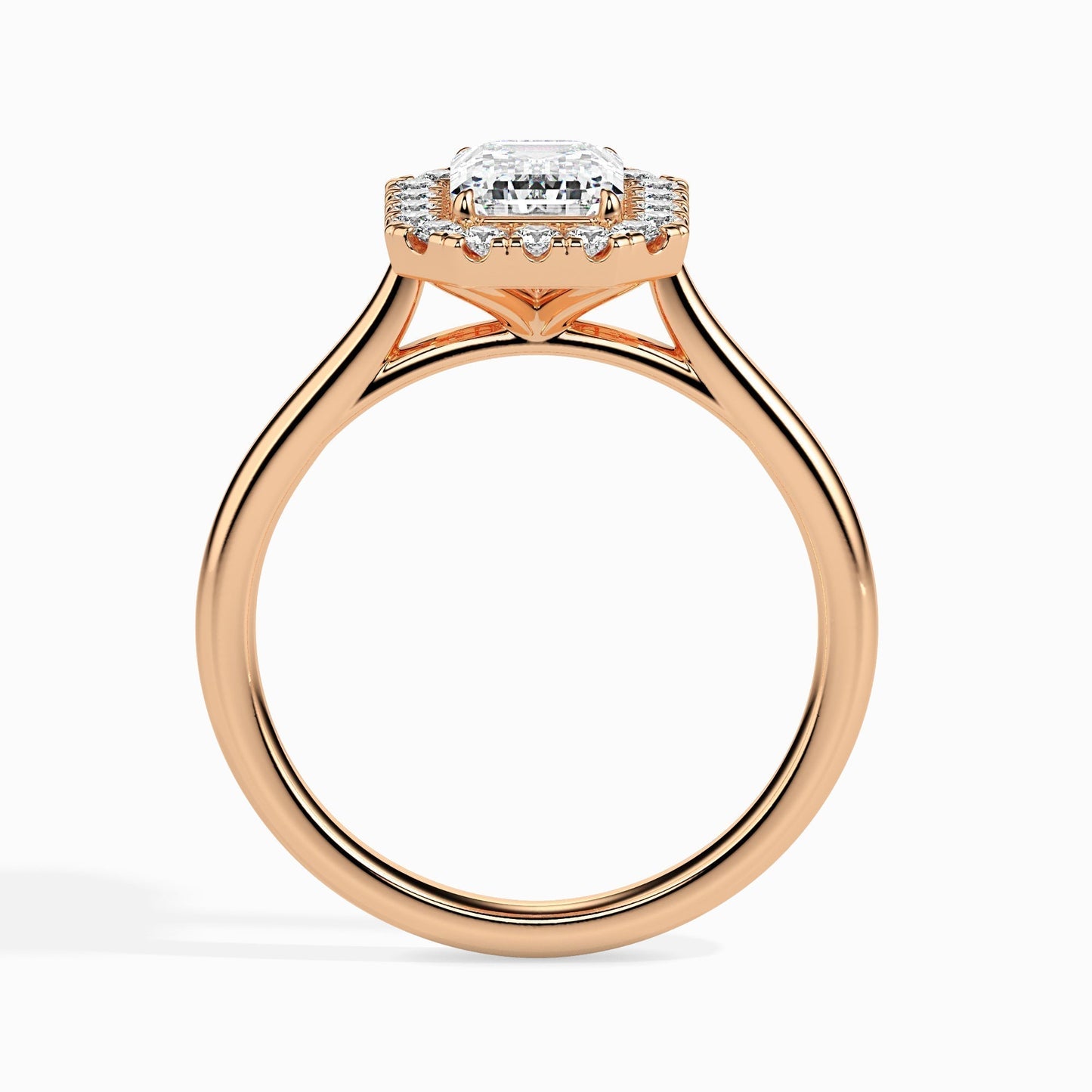 1 CT Emerald Halo CVD F/VS Diamond Engagement Ring 11