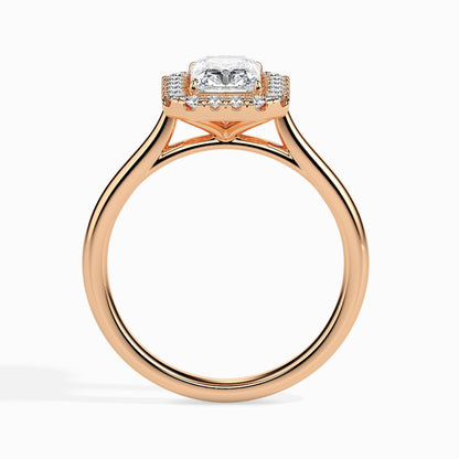 1 CT Radiant Halo CVD F/VS Diamond Engagement Ring 11