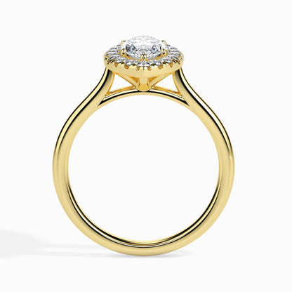 1 CT Marquise Halo CVD F/VS Diamond Engagement Ring 6