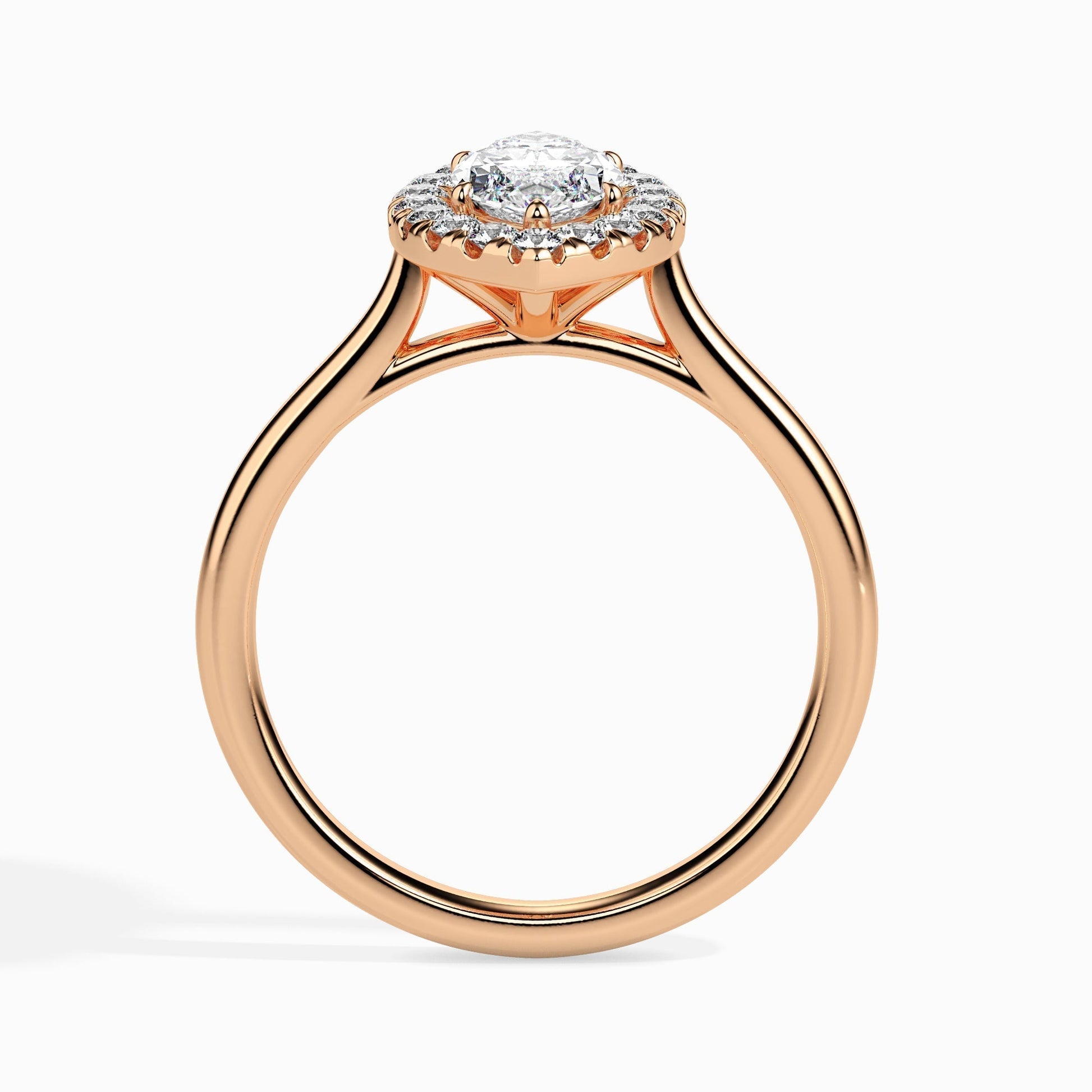 1 CT Marquise Halo CVD F/VS Diamond Engagement Ring 9
